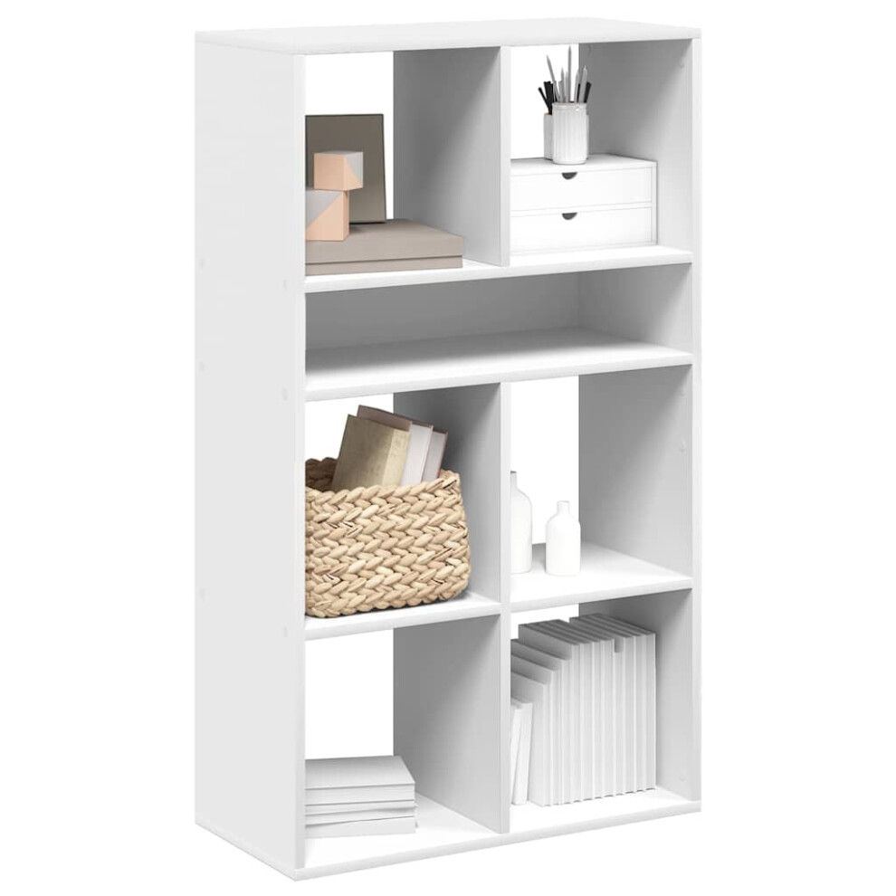 vidaXL Book Cabinet White 66x31x112 Cm Engineered Wood