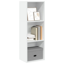 vidaXL Bookcase Bookshelf Storage Cabinet Book Stand White Engineered Wood