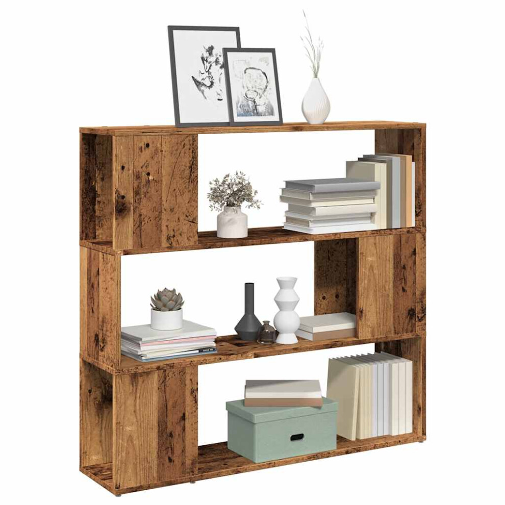 vidaXL Book Cabinet/Room Divider Old Wood 100x24x94 Cm