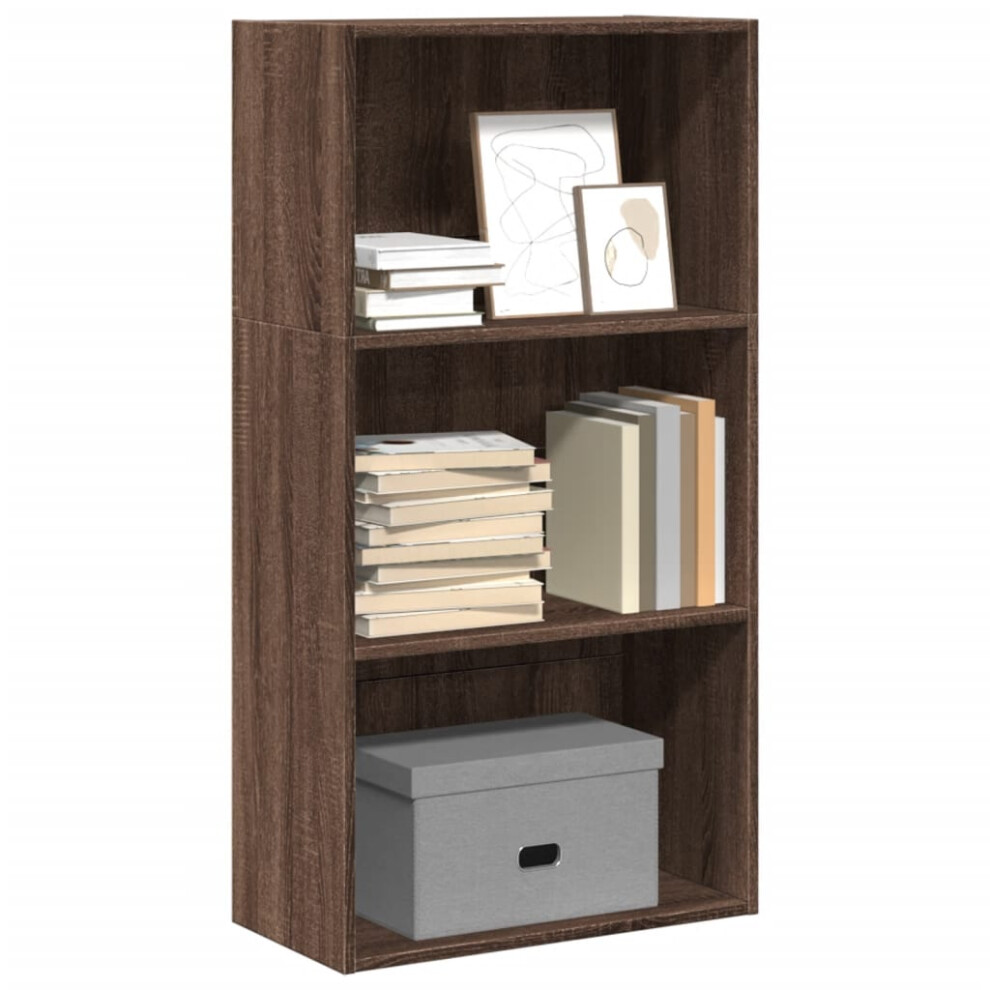 vidaXL Bookcase Brown Oak 60x30x114 cm Engineered Wood