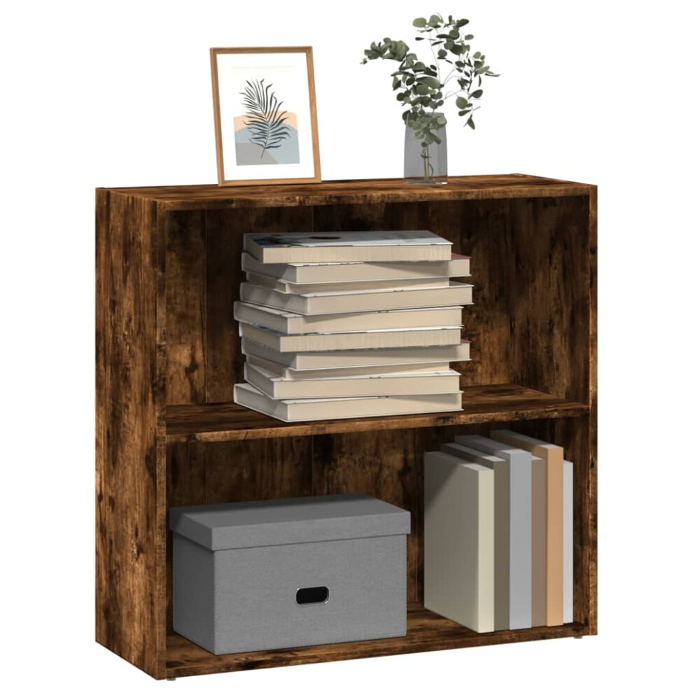 Vidaxl Bookcase Storage Rack Cabinet Bookshelf Smoked Oak Engineered Wood
