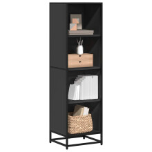 vidaXL Book Cabinet Black 40x35x139 cm Engineered Wood bookcase room divider