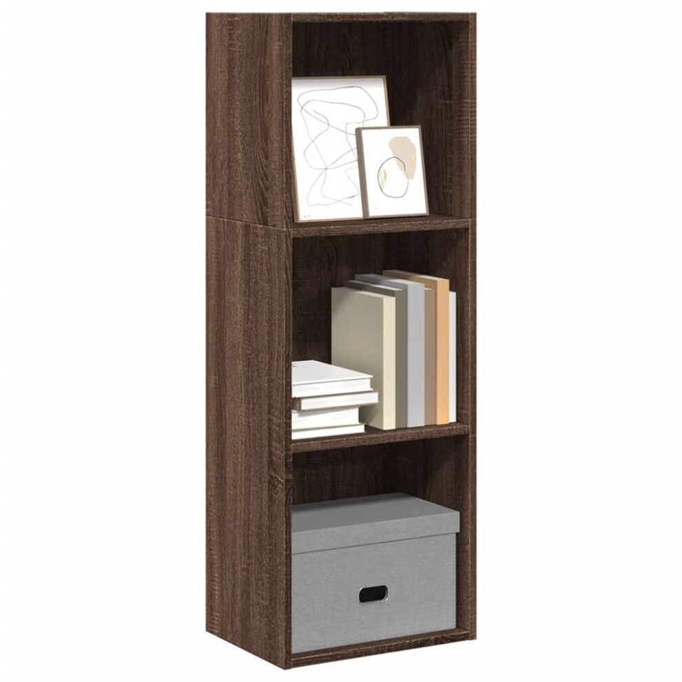 vidaXL Bookcase Brown Oak 40x30x114 Cm Engineered Wood