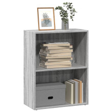 vidaXL Bookcase Storage Rack Cabinet Bookshelf Grey Sonoma Engineered Wood