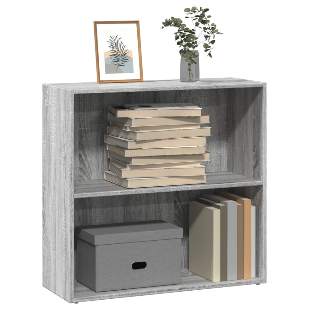 Vidaxl Bookcase Storage Rack Cabinet Bookshelf Sonoma Engineered Wood Grey