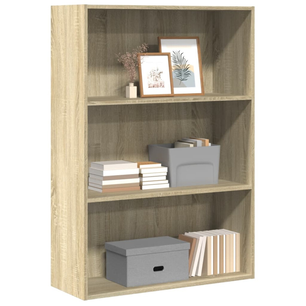 Vidaxl Bookcase Storage Rack Cabinet Bookshelf Sonoma Oak Engineered Wood