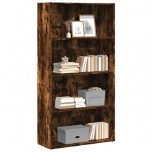 vidaXL Bookcase Storage Rack Cabinet Bookshelf Smoked Oak Engineered Wood