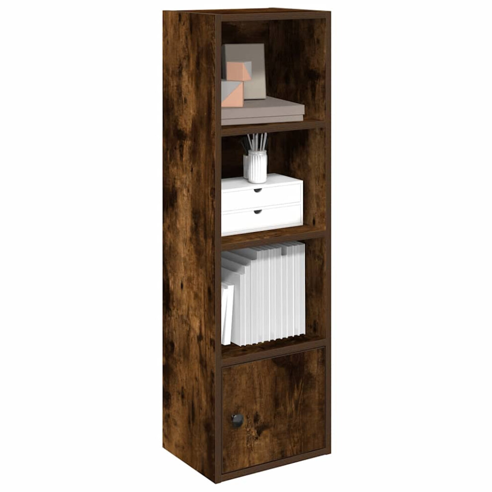 Vidaxl Bookcase Smoked Oak 31X24x102 Cm Engineered Wood Bookshelf Book Case