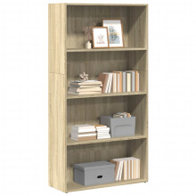 vidaXL Bookcase Storage Rack Cabinet Bookshelf Sonoma Oak Engineered Wood