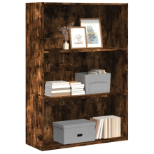 vidaXL Bookcase Storage Rack Cabinet Bookshelf Smoked Oak Engineered Wood