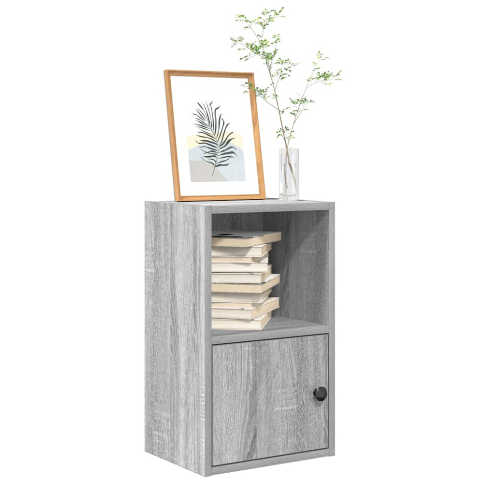 Vidaxl Bookcase Sonoma 31X24x52 Cm Engineered Wood Bookshelf Book Case Grey