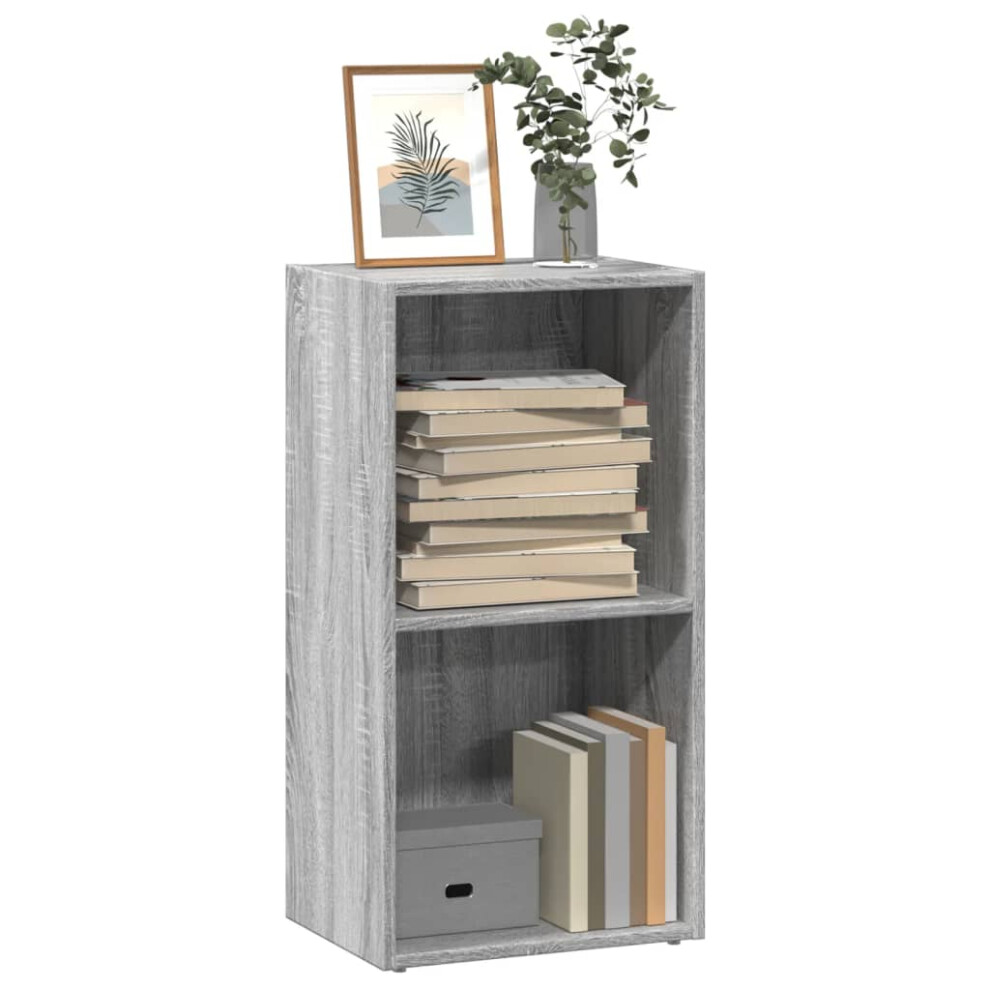 vidaXL Bookcase Grey Sonoma 40x30x77 cm Engineered Wood