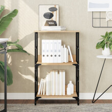 vidaXL Bookshelf Bookcase Book Cabinet Storage Rack Sonoma Oak Engineered Wood