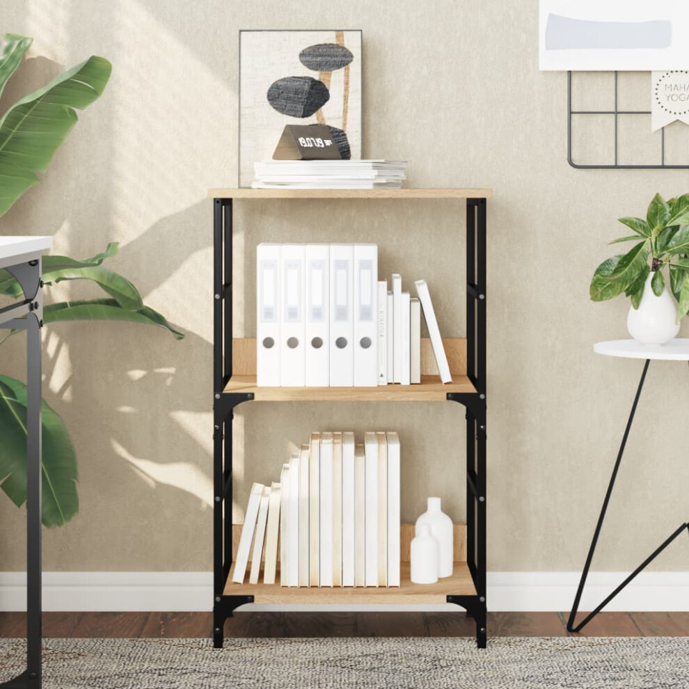 Vidaxl Bookshelf Bookcase Book Cabinet Storage Rack Sonoma Oak Engineered Wood