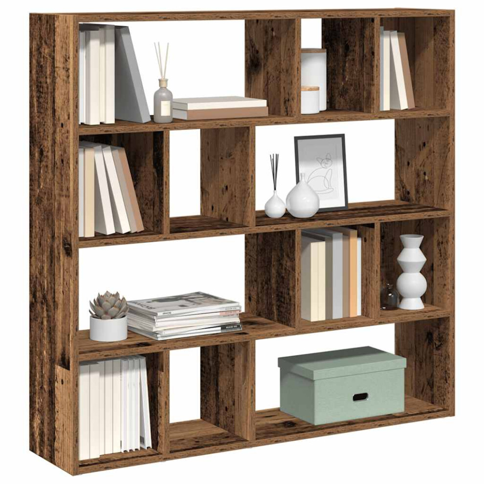 vidaXL Book Cabinet/Room Divider Old Wood 105x24x102 Cm