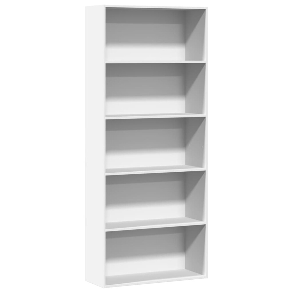 Vidaxl Book Cabinet Bookcase Storage Rack Bookshelf Engineered Wood White