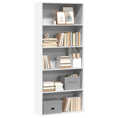 VidaXL vidaXL Book Cabinet Bookcase Storage Rack Bookshelf White Engineered Wood 2