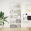 VidaXL vidaXL Book Cabinet Bookcase Storage Rack Bookshelf White Engineered Wood 2