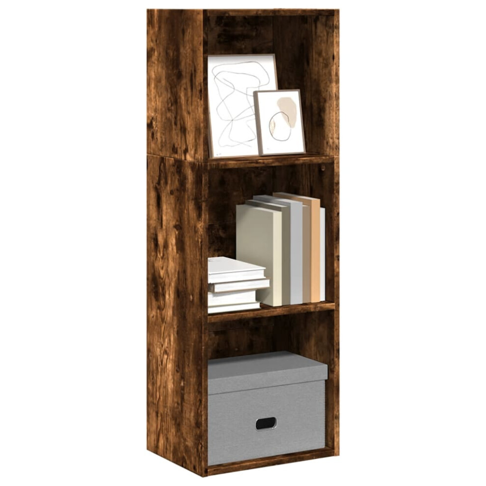 Vidaxl Bookcase Storage Rack Cabinet Bookshelf Smoked Oak Engineered Wood
