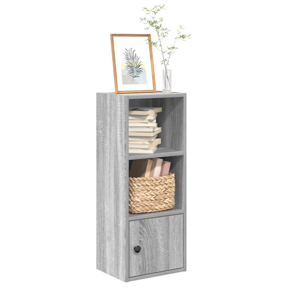 Vidaxl Grey Bookcase Sonoma 31X24x77 Cm Engineered Wood Bookshelf Book Case