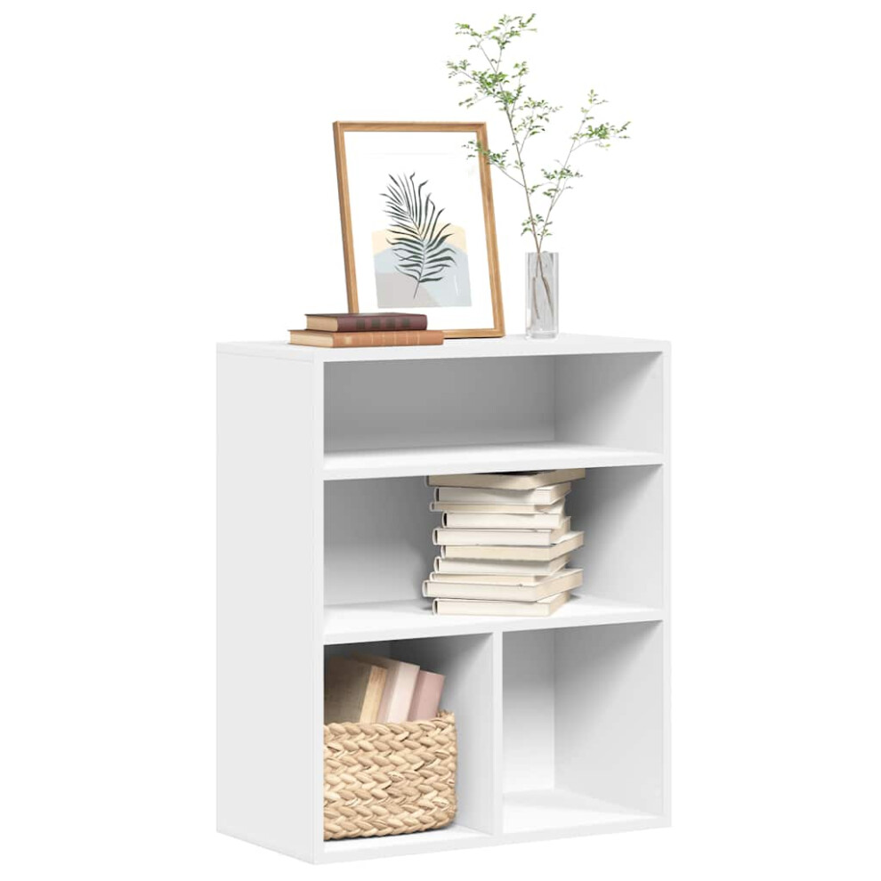 Vidaxl Book Cabinet White 60X30x71.5 Cm Engineered Wood Storage Cabinet