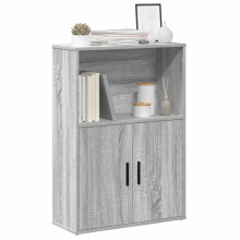 vidaXL Bookcase Grey Sonoma 60x24x85 cm Engineered Wood bookshelf book case