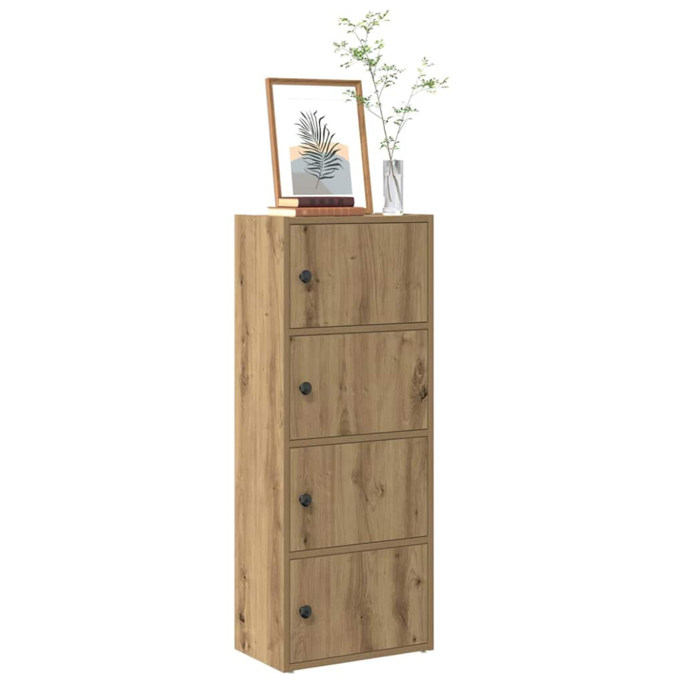 Vidaxl Bookcase Artisan Oak 40X24x102 Cm Engineered Wood Bookshelf Book Case