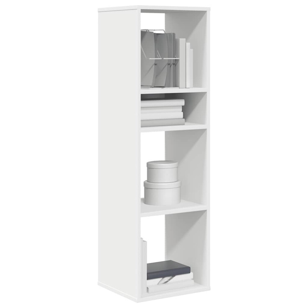 vidaXL Book Cabinet White 34x31x112 cm Engineered Wood