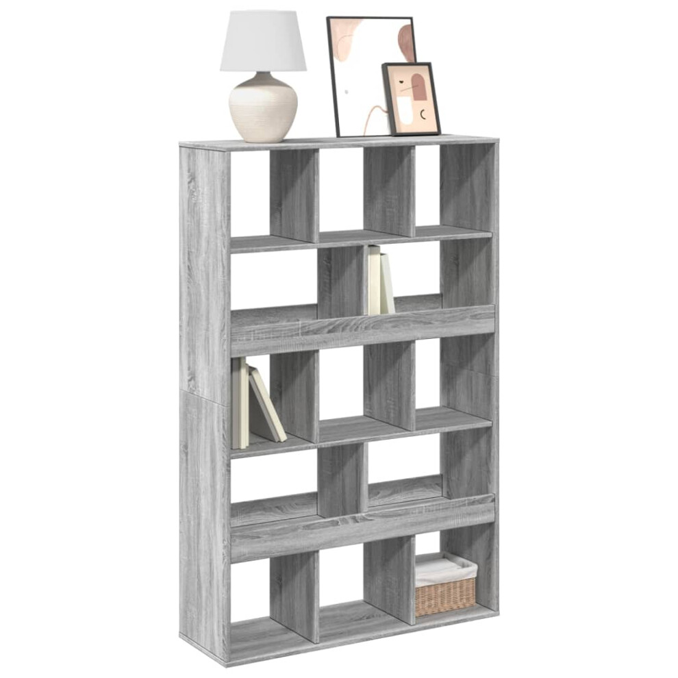 Vidaxl Bookcase Grey Sonoma 100X33x156.5 Cm Engineered Wood