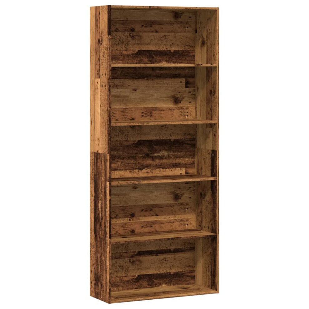 Vidaxl Book Cabinet Bookcase Storage Rack Bookshelf Old Wood Engineered Wood