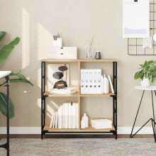 vidaXL Bookshelf Bookcase Book Cabinet Storage Rack Sonoma Oak Engineered Wood