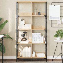 vidaXL Bookshelf Bookcase Book Cabinet Storage Rack Sonoma Oak Engineered Wood