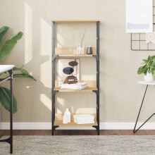 vidaXL Bookshelf Bookcase Book Cabinet Storage Rack Sonoma Oak Engineered Wood