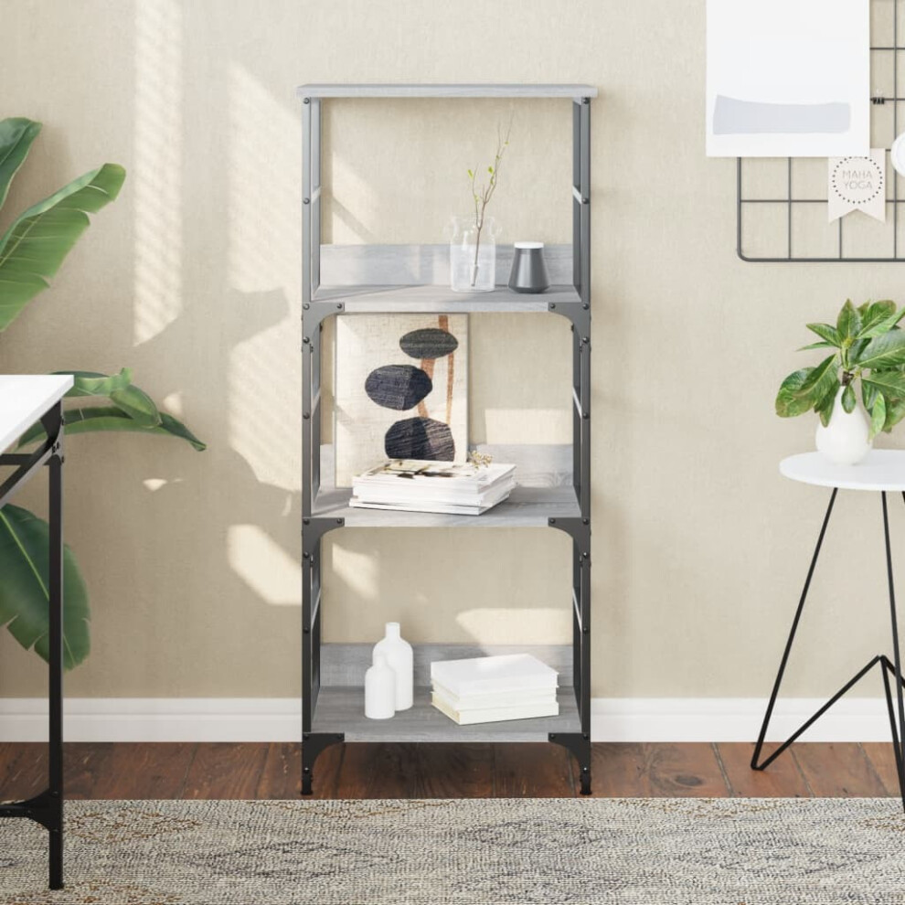 vidaXL Bookshelf Bookcase Book Stand Storage Rack Grey Sonoma Engineered Wood-image-OPC-PFV7CJC-NEW