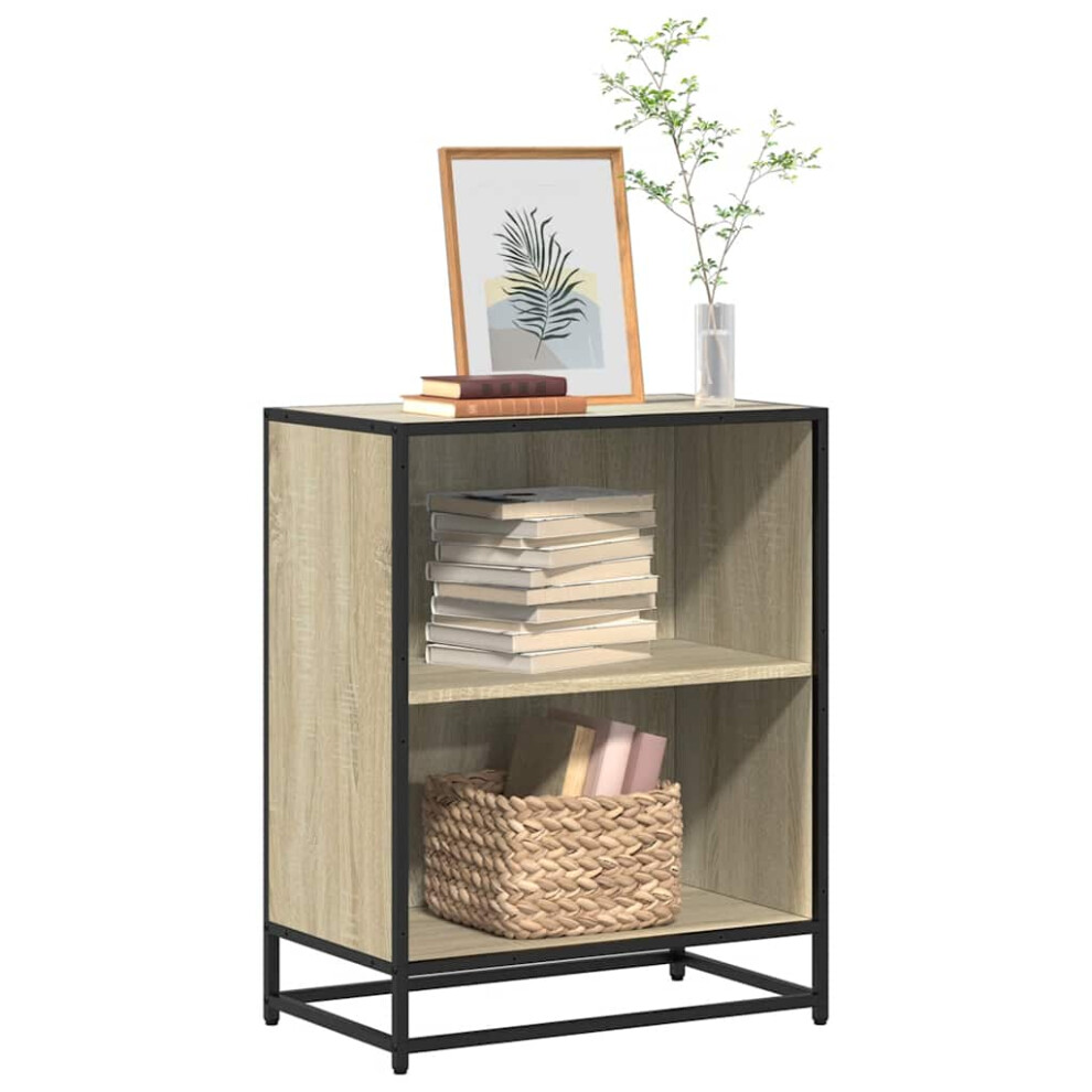 vidaXL Book Cabinet Sonoma Oak 60x35x76 cm Engineered Wood