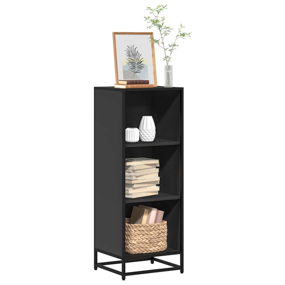 Vidaxl Book Cabinet Black 40X35x107.5 Cm Engineered Wood Bookcase Room Divider