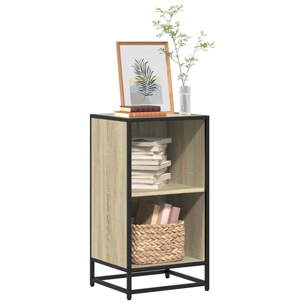 vidaXL Book Cabinet Sonoma Oak 40x35x76 cm Engineered Wood bookcase-image-OPC-PFV7CJQ-NEW
