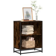 vidaXL Book Cabinet Smoked Oak 60x35x76 cm Engineered Wood bookcase