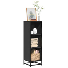 vidaXL Book Cabinet Black 33.5x33x107.5 cm Engineered Wood bookcase