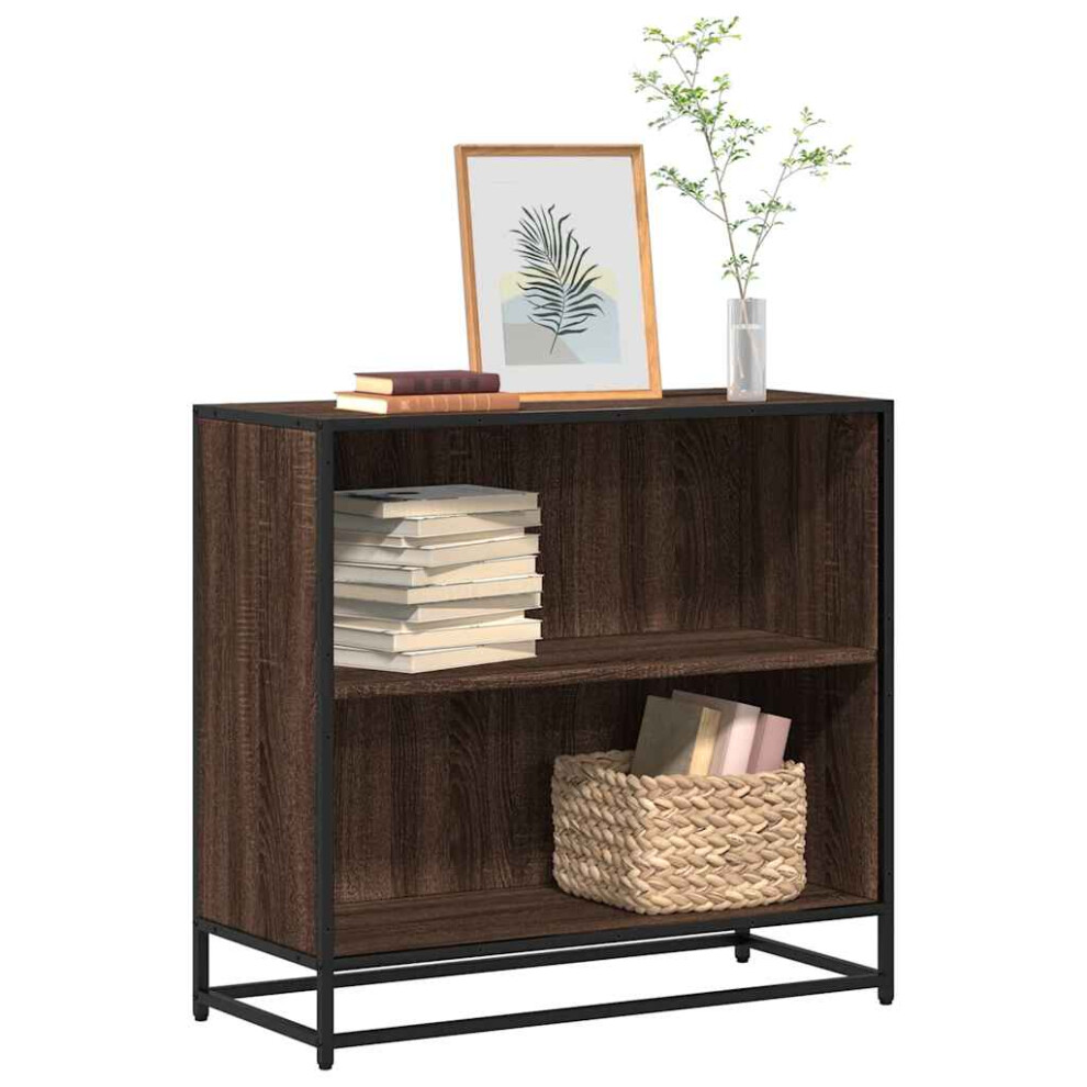 vidaXL Book Cabinet Brown Oak 80.5x35x76 cm Engineered Wood