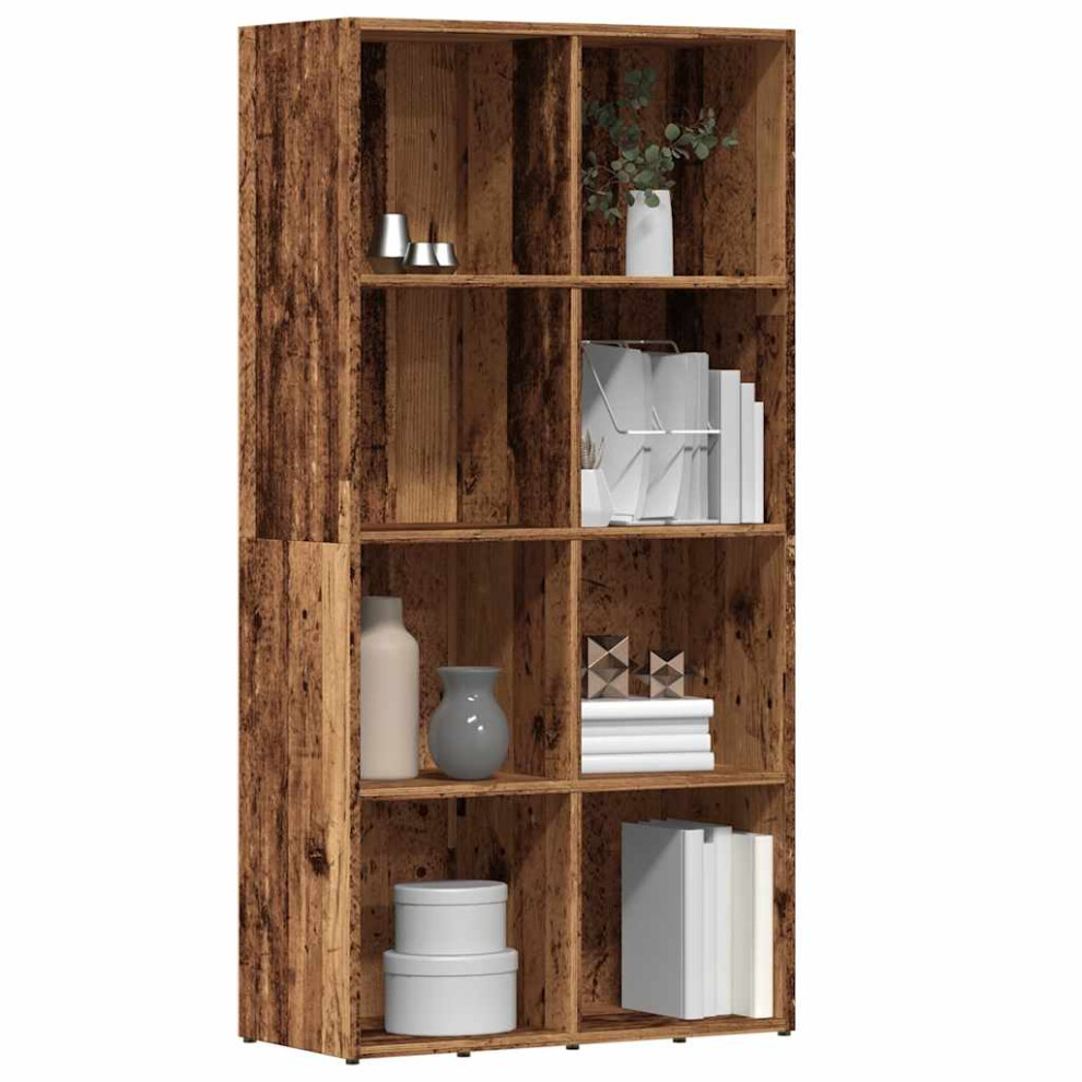 Vidaxl Book Cabinet Old Wood 66X30x130 Cm Engineered Wood Bookcase