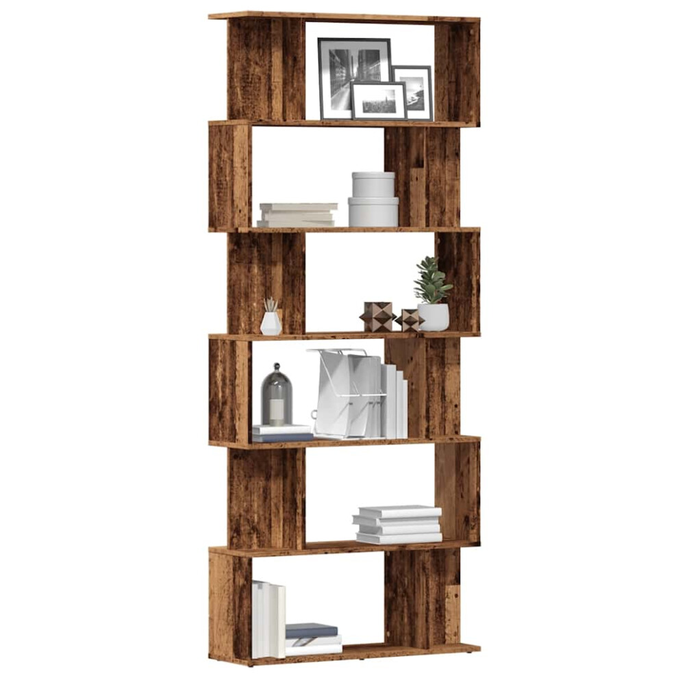 vidaXL Old Wood Bookcase - 12 Shelf - Brown - Image 3