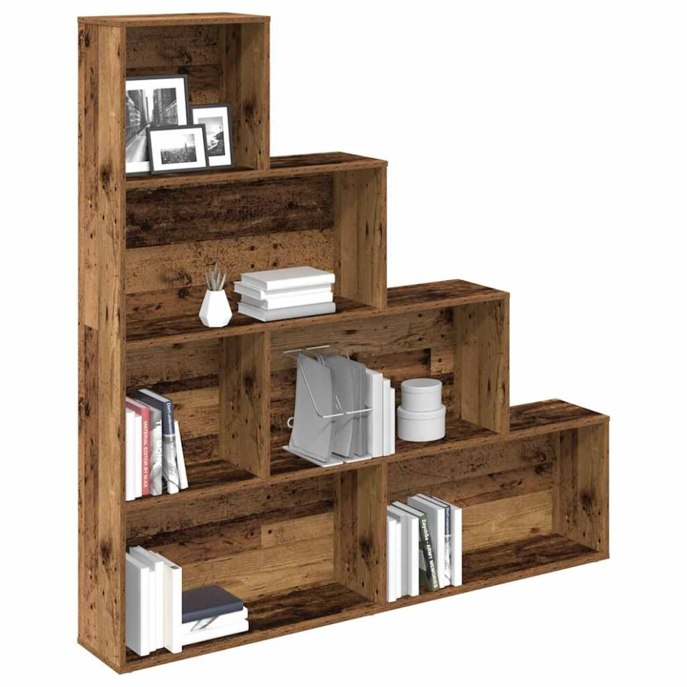 vidaXL Book Cabinet Old Wood 157x24x160 cm Engineered Wood