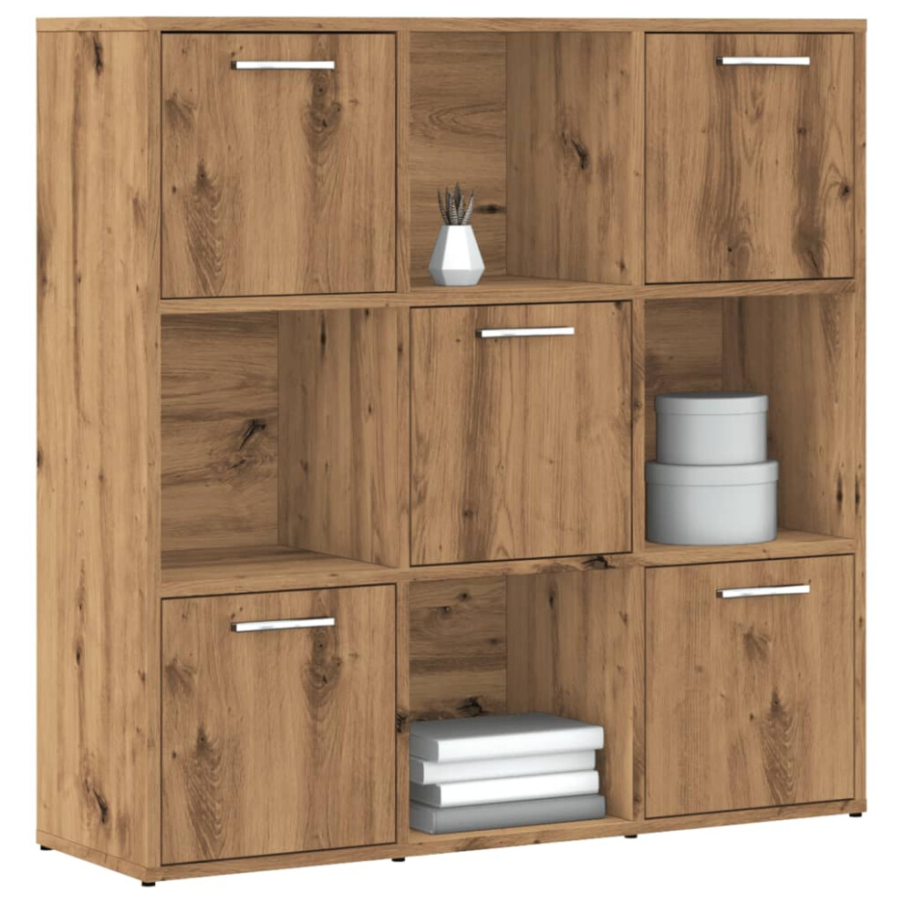 Vidaxl Bookshelf Bookcase Storage Rack Book Stand Artisan Oak Engineered Wood