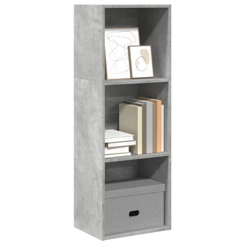 VidaXL vidaXL Bookcase Storage Rack Cabinet Bookshelf Concrete Grey Engineered Wood