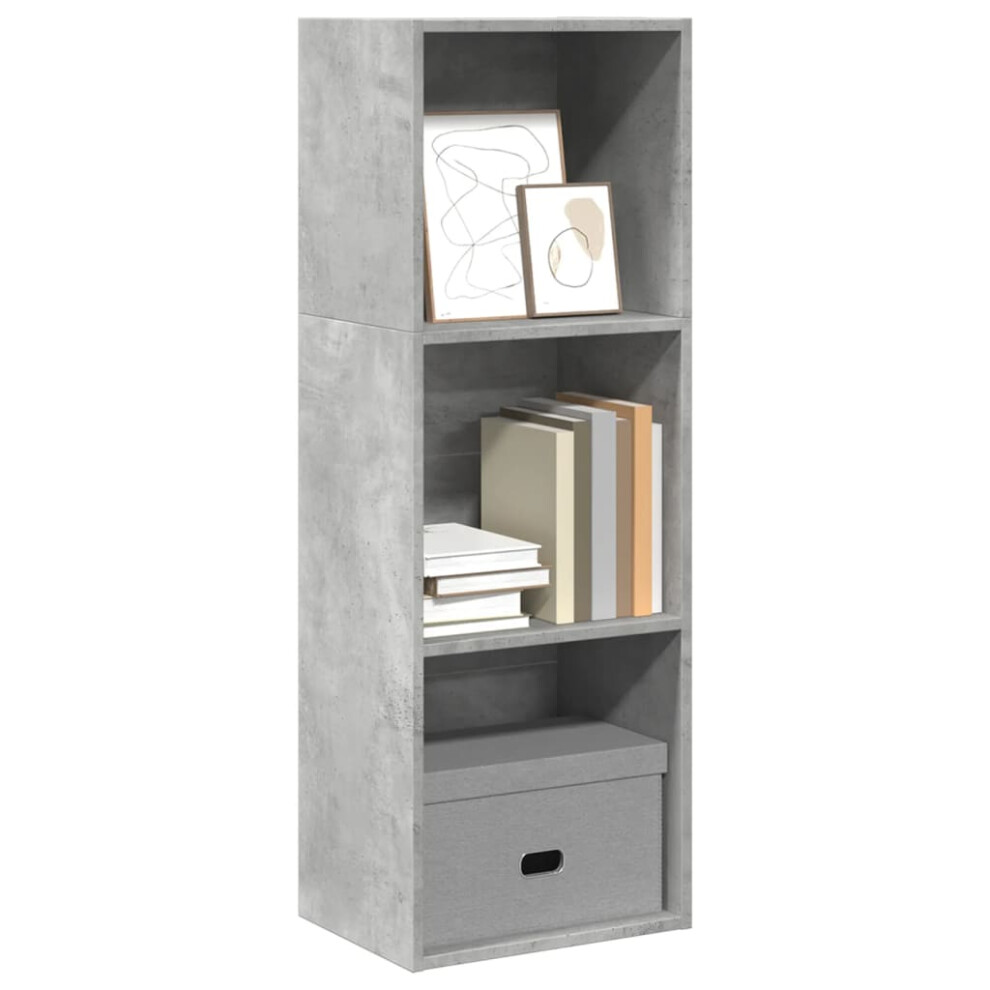 Vidaxl Bookcase Storage Rack Cabinet Bookshelf Concrete Grey Engineered Wood