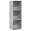 VidaXL vidaXL Bookcase Storage Rack Cabinet Bookshelf Concrete Grey Engineered Wood 2