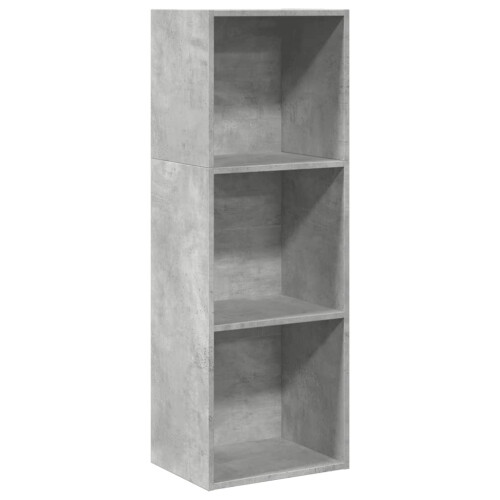 VidaXL vidaXL Bookcase Storage Rack Cabinet Bookshelf Concrete Grey Engineered Wood 1