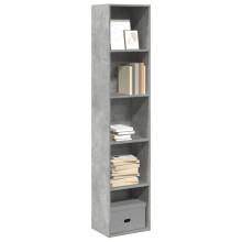 vidaXL Bookcase Storage Rack Cabinet Bookshelf Concrete Grey Engineered Wood