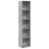 VidaXL vidaXL Bookcase Storage Rack Cabinet Bookshelf Concrete Grey Engineered Wood 2